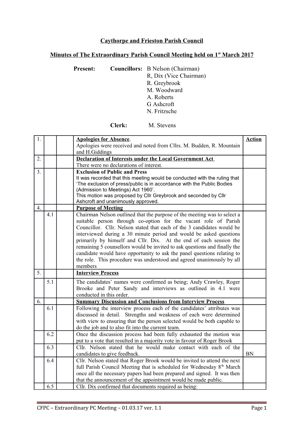 Caythorpe and Frieston Parish Council