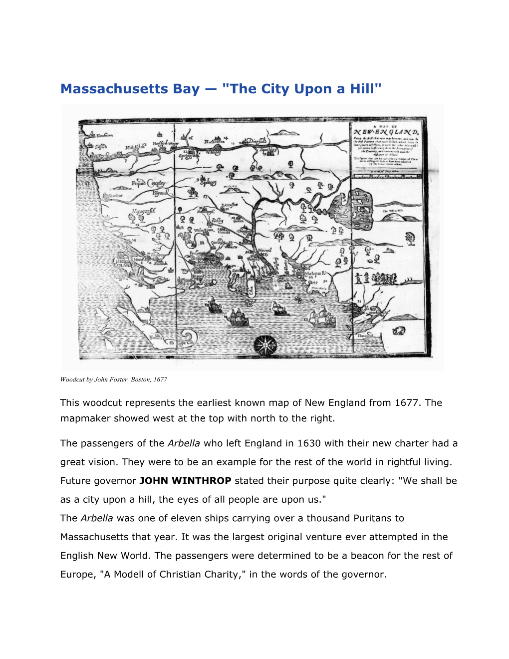 Massachusetts Bay — "The City Upon a Hill"