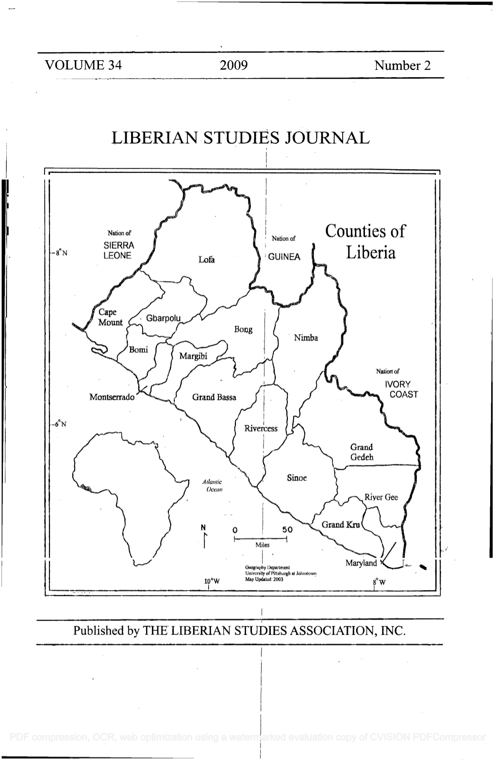 Liberian Studies Journal