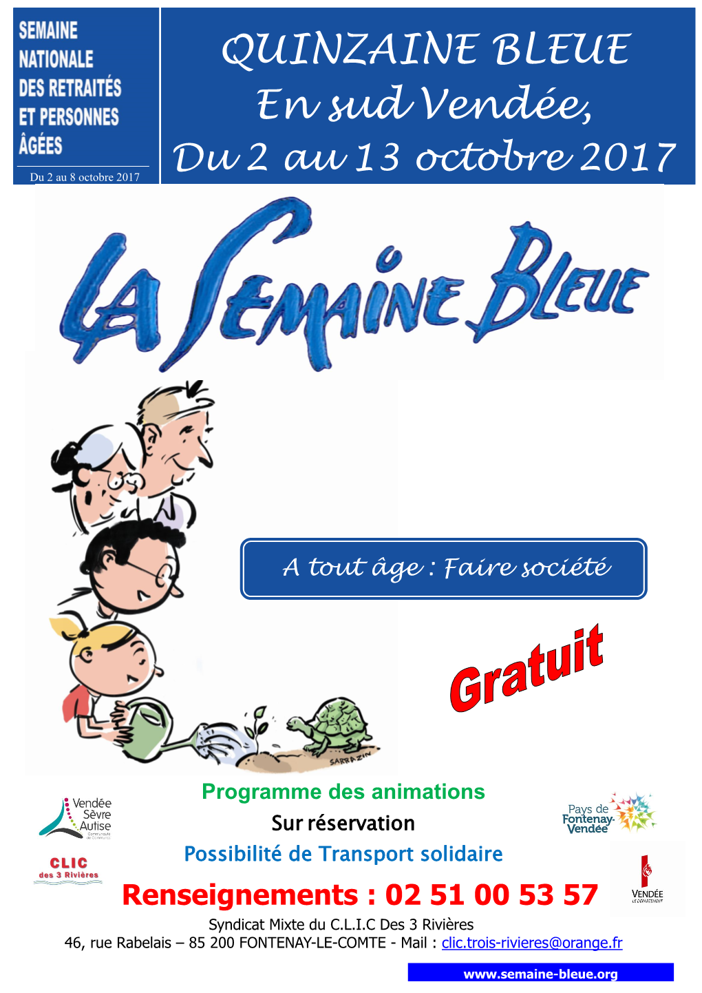 QUINZAINE BLEUE En Sud Vendée