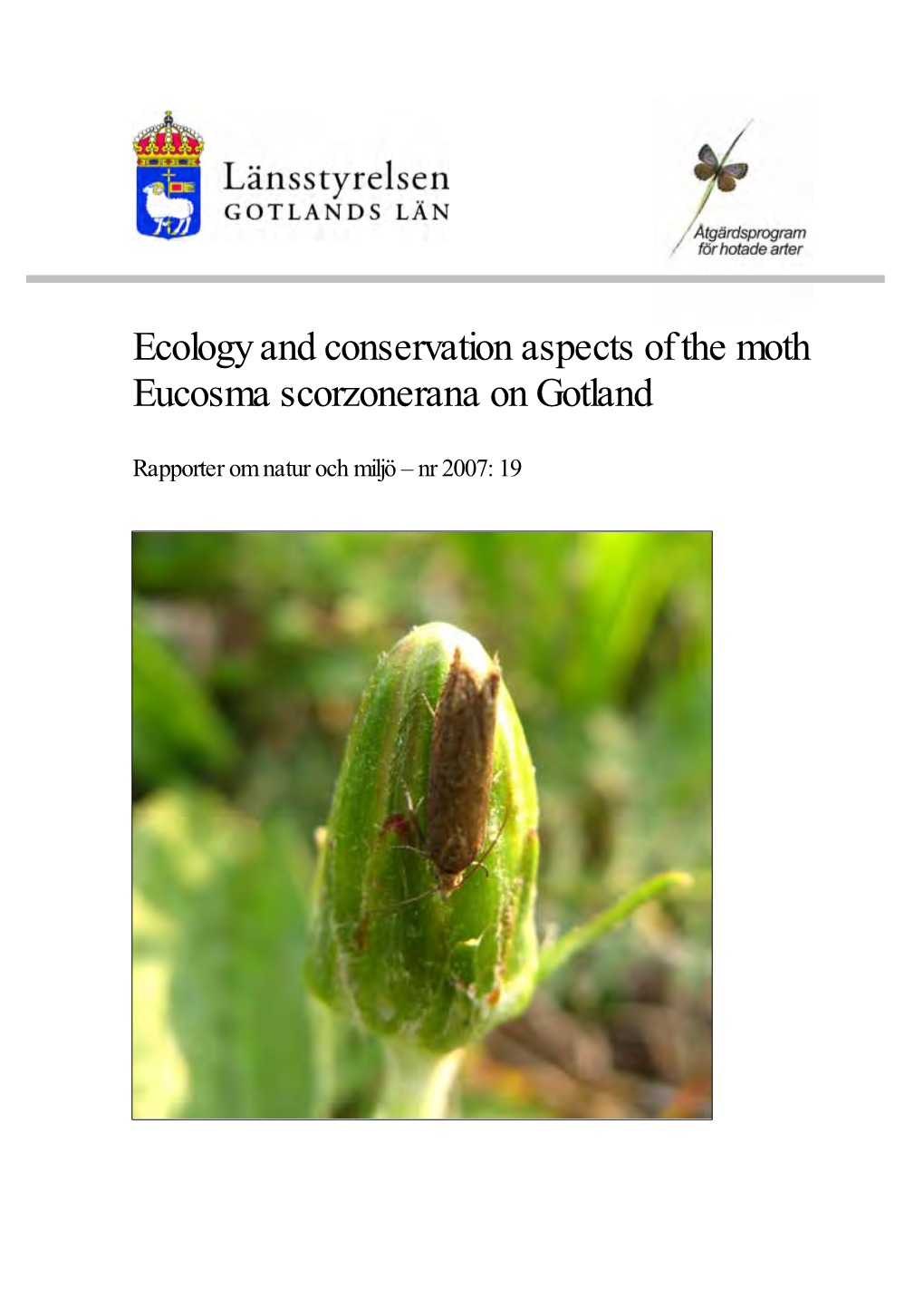 Ecology and Conservation Aspects of the Moth Eucosma Scorzonerana on Gotland