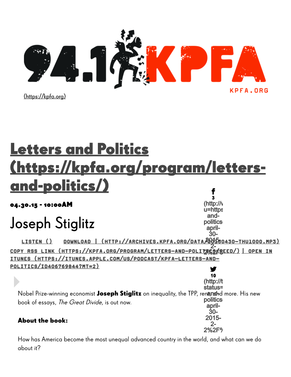 Joseph Stiglitz KPFA.Pdf