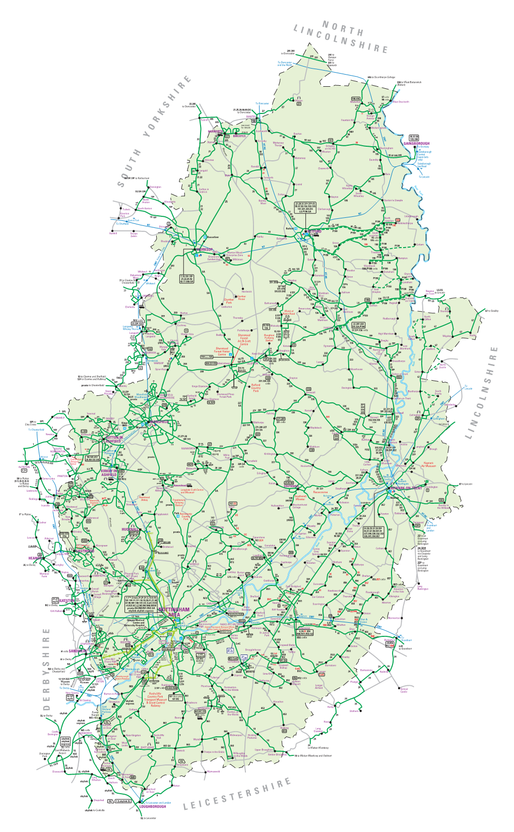 Nottinghamshire County Bus Network Map [PDF]