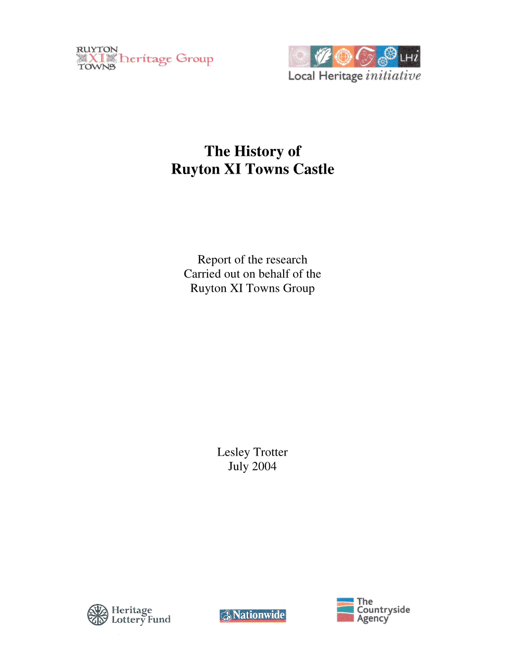 The History of Ruyton XI Towns Castle