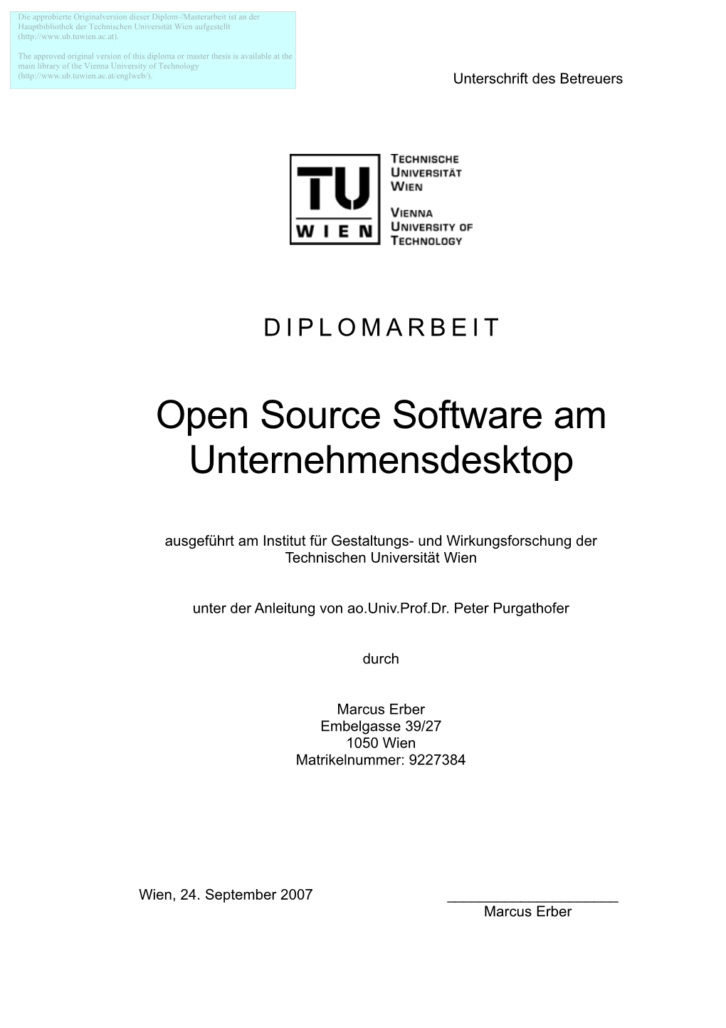 Open Source Software Am Unternehmensdesktop