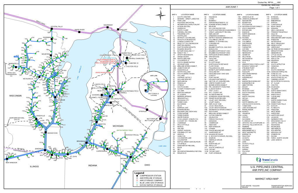 Legend U.S. PIPELINES CENTRAL