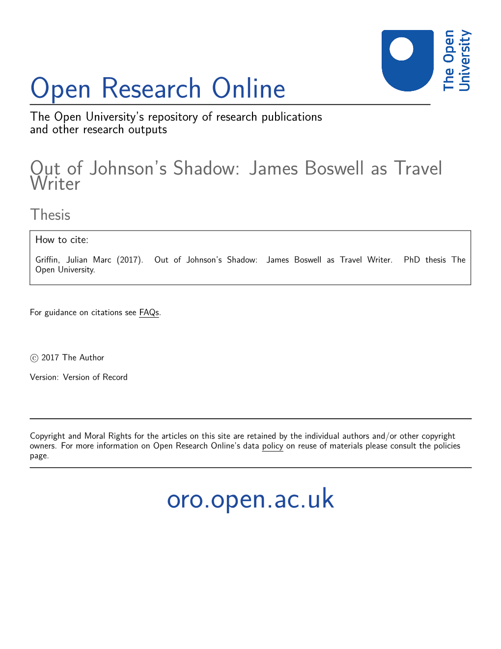 Open Research Online Oro.Open.Ac.Uk