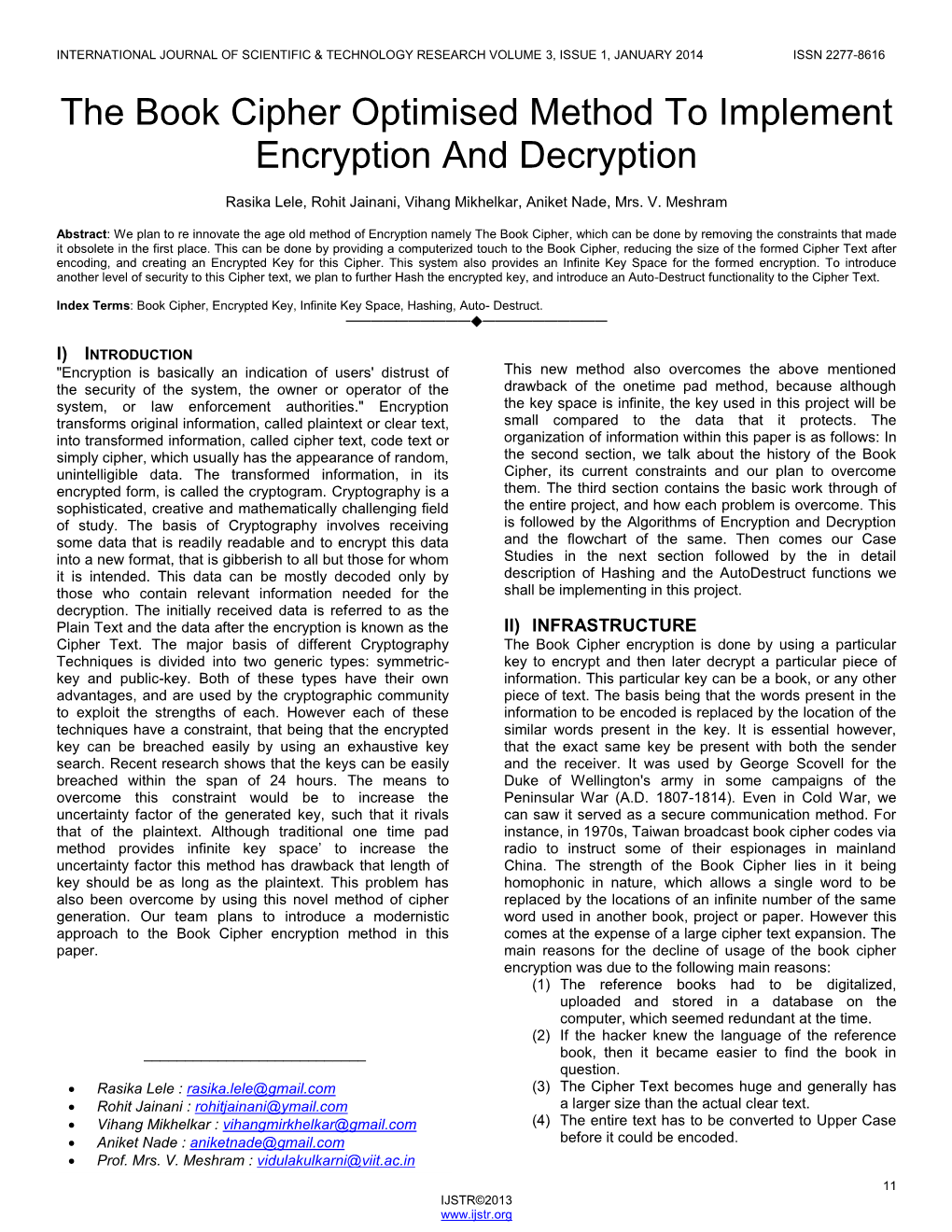 The Book Cipher Optimised Method to Implement Encryption and Decryption