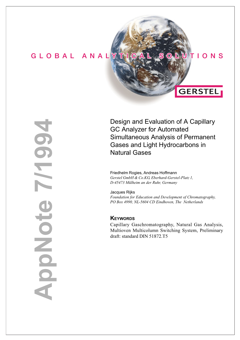 Design and Evaluation of a Capillary GC Analyzer For