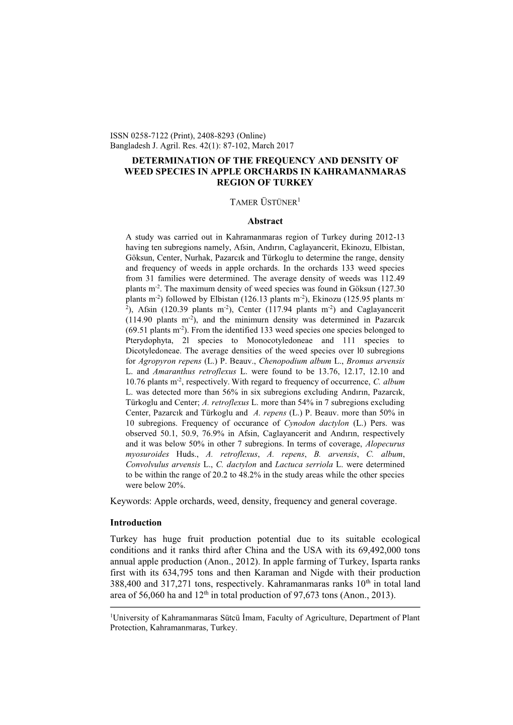 Resource Productivity in the Irrigated