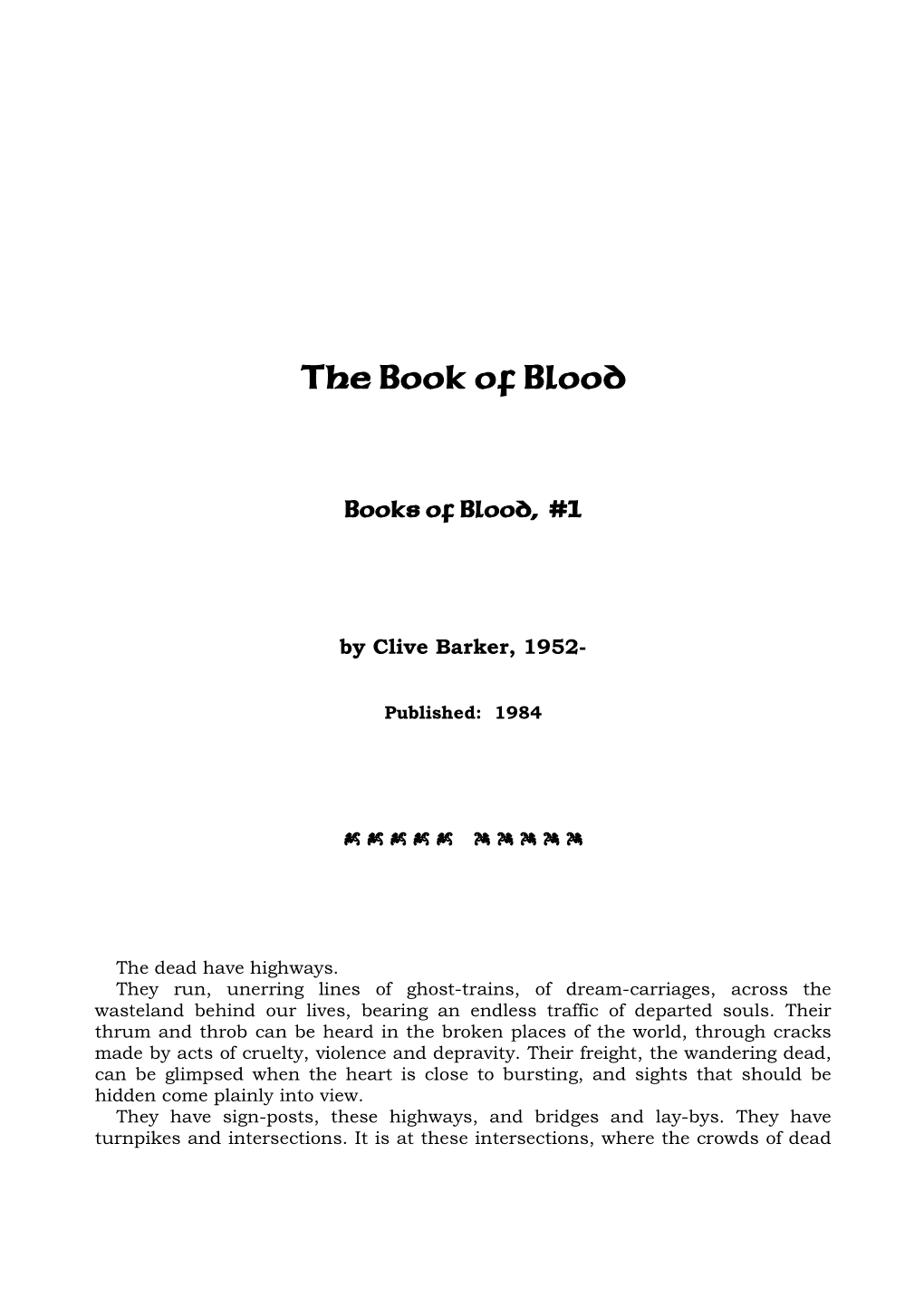 The Book of Blood