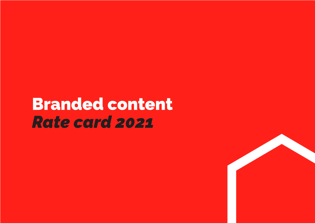 Rate Card 2021 Branded Content Online