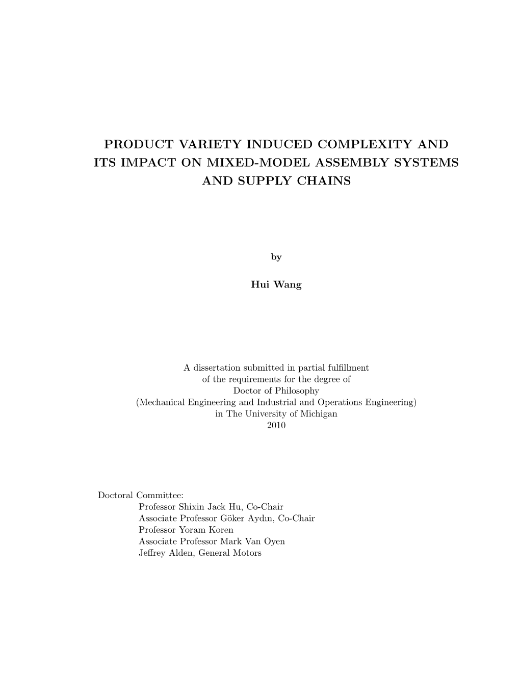 Product Variety Induced Complexity and Its Impact on Mixed-Model Assembly Systems and Supply Chains