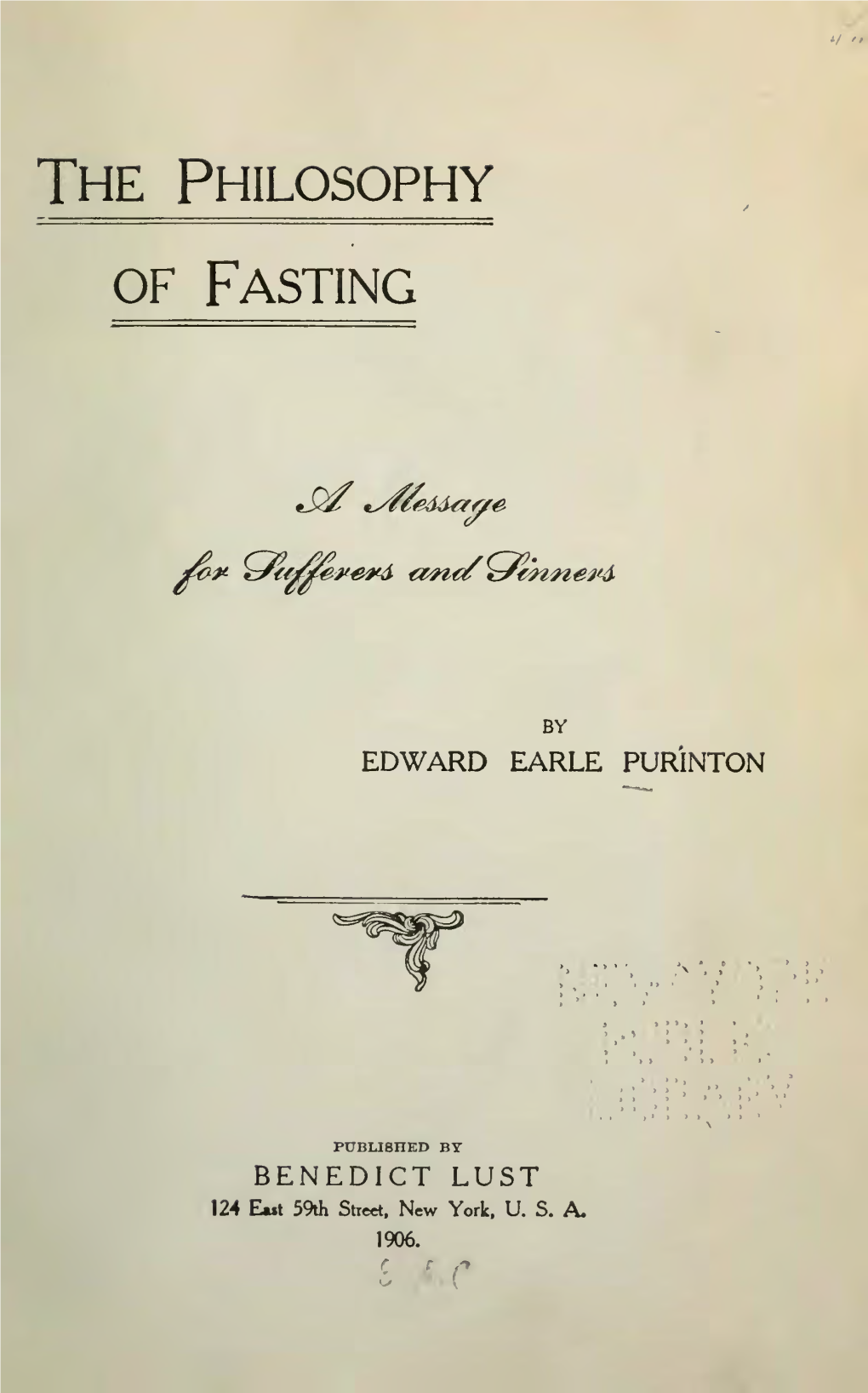 The Philosophy of Fasting