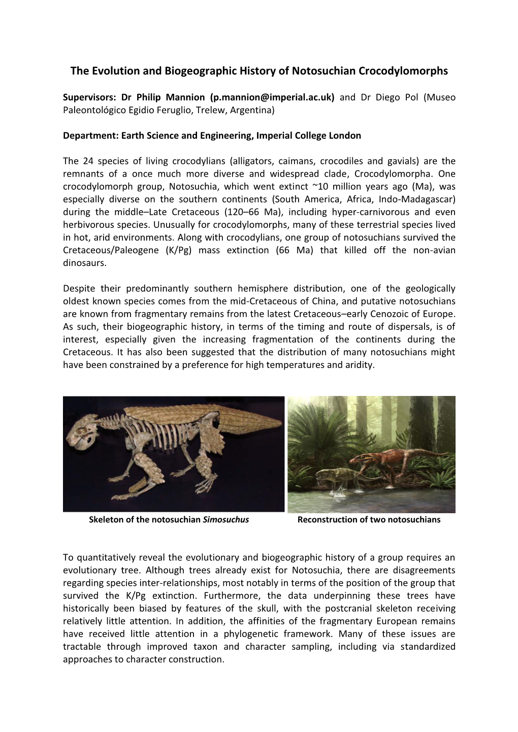 The Evolution and Biogeographic History of Notosuchian Crocodylomorphs