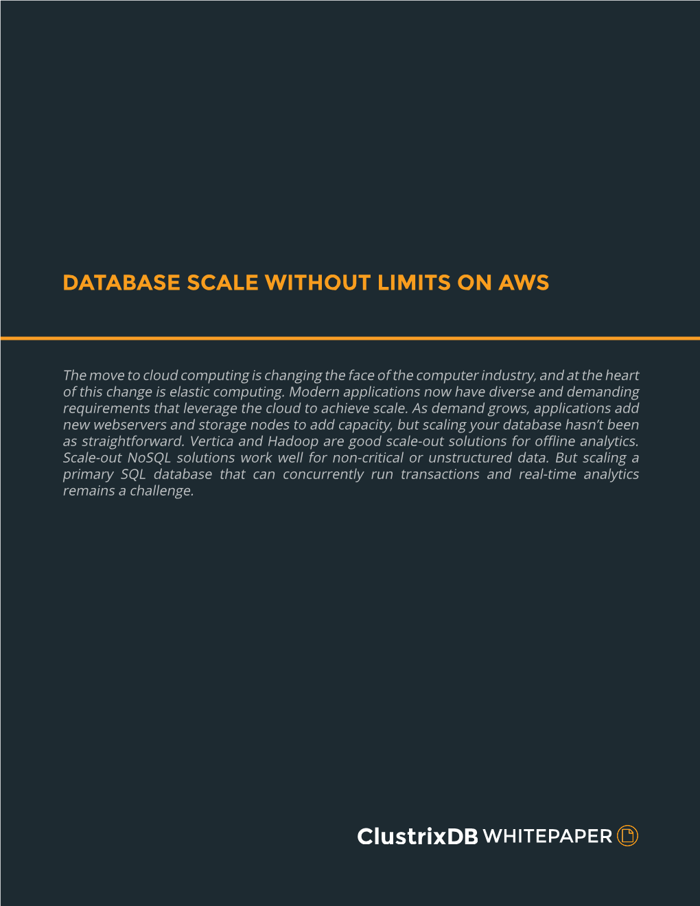 Database Scale Without Limits on Aws