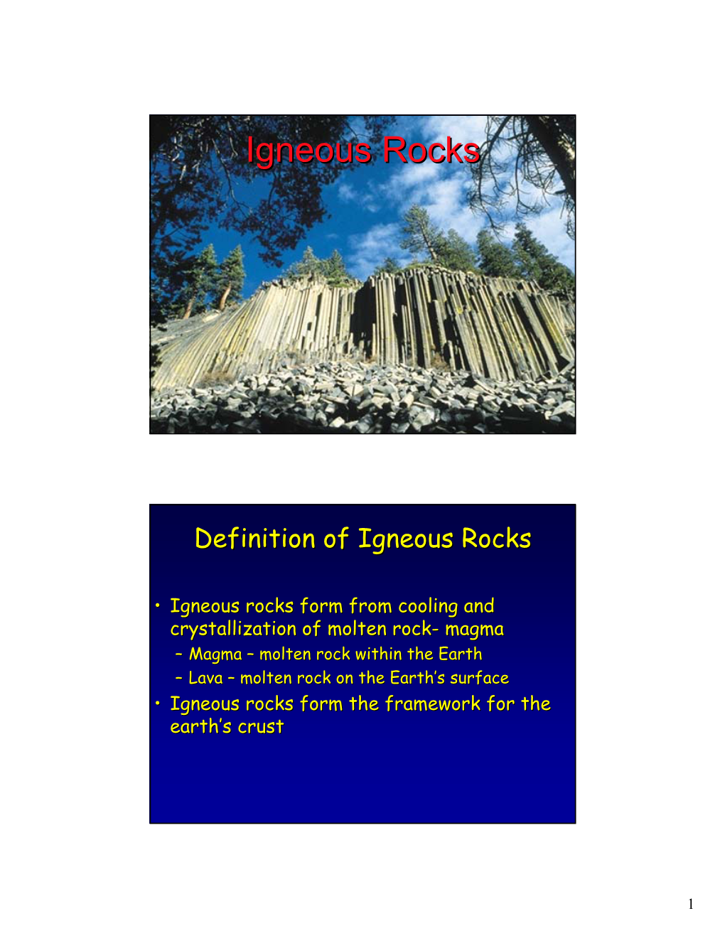 Igneous Rocksrocks