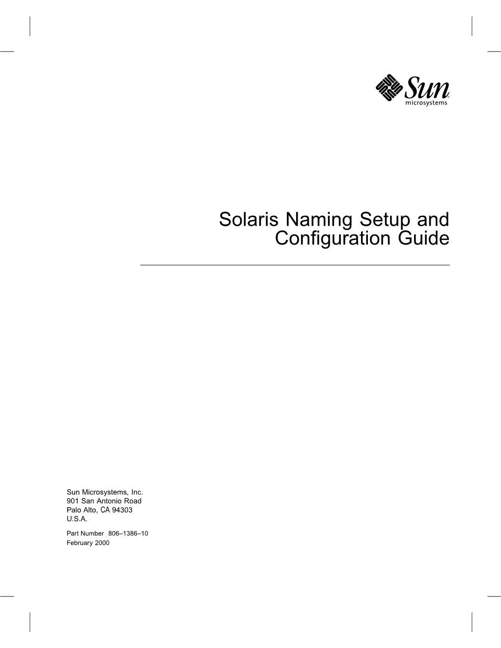 Solaris Naming Setup and Configuration