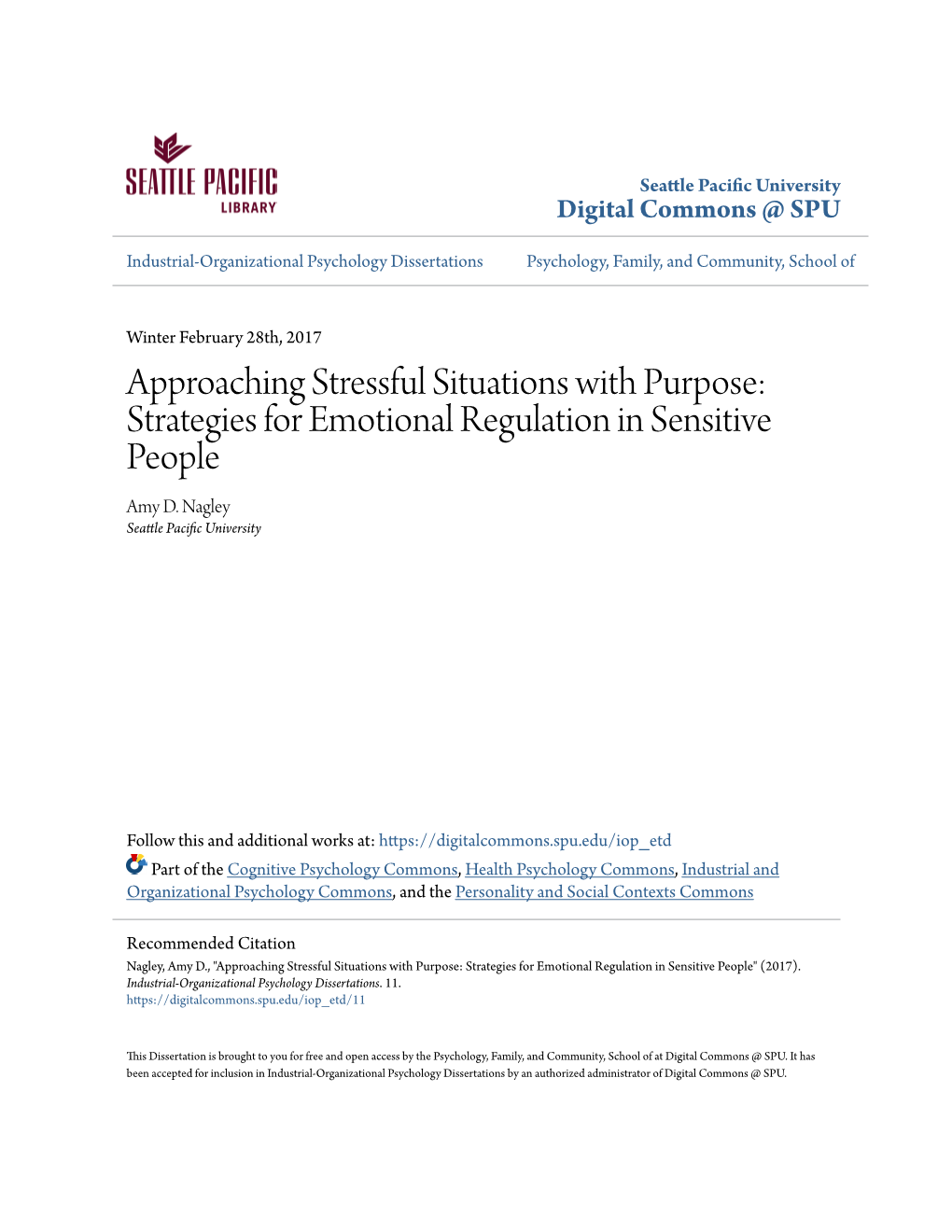 Strategies for Emotional Regulation in Sensitive People Amy D