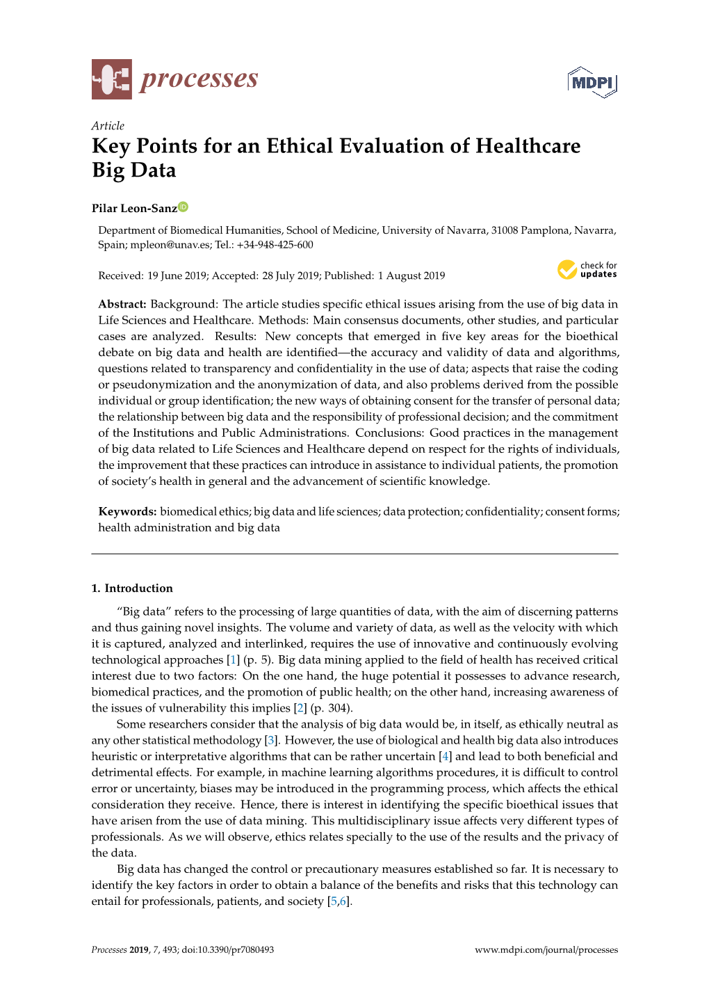 Key Points for an Ethical Evaluation of Healthcare Big Data