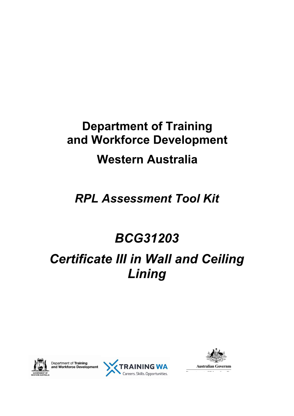 RPL Assessment Tool Kit