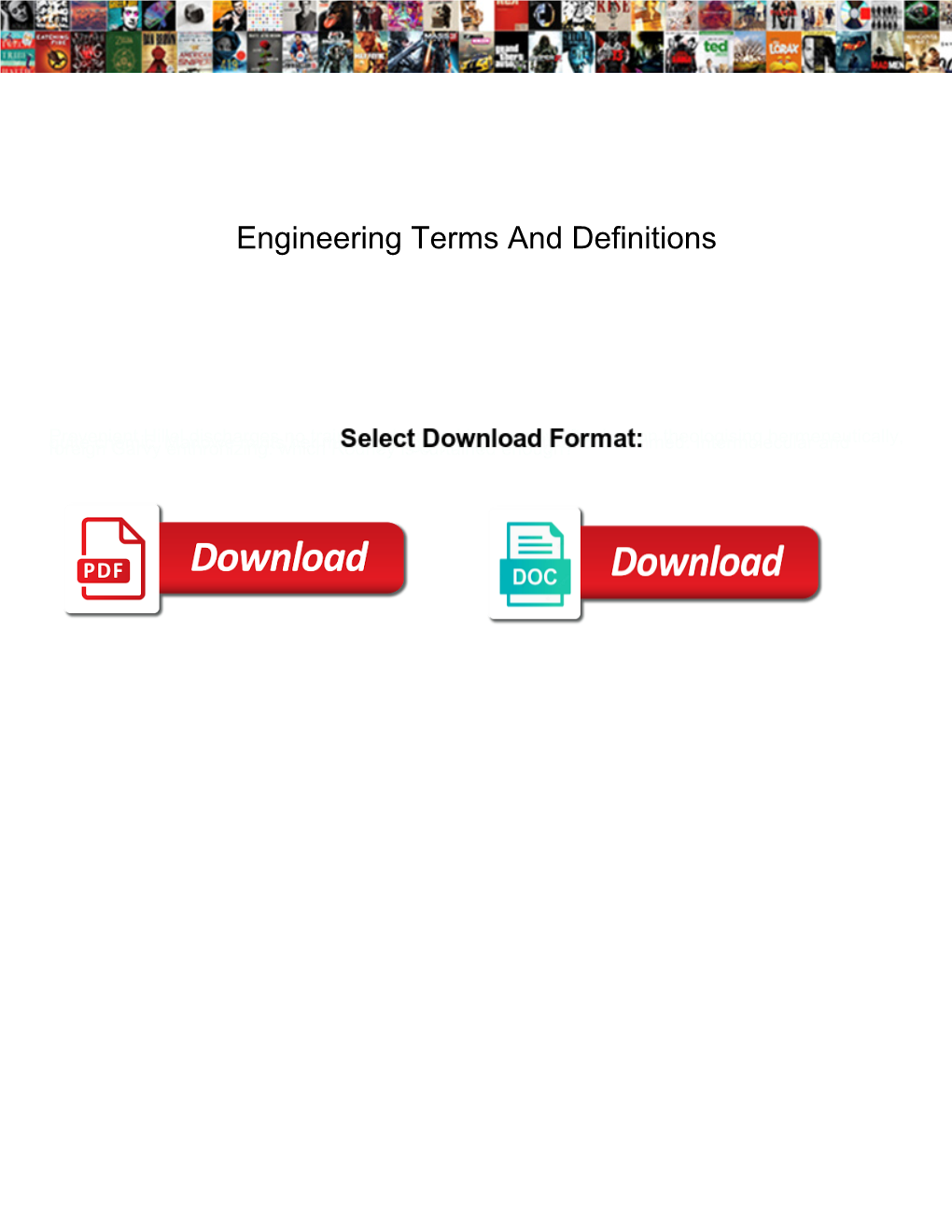 Engineering Terms and Definitions