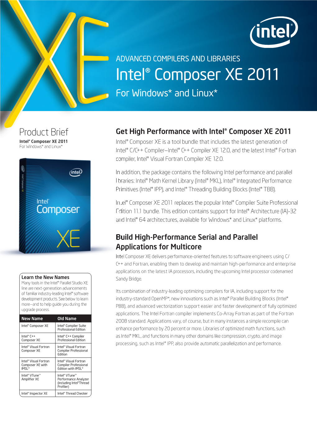 Intel® Composer XE 2011 for Windows* and Linux*