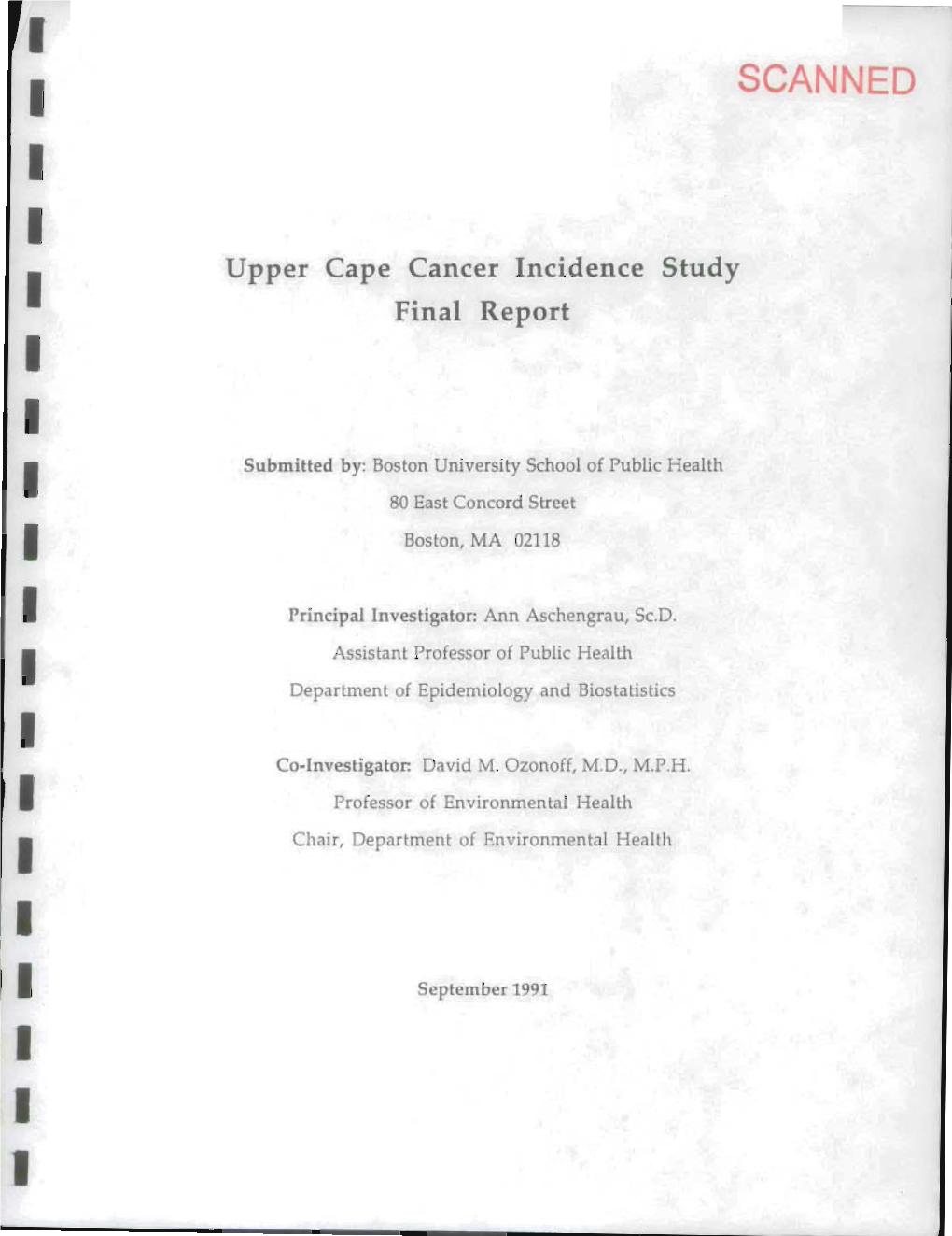 SCANNED Upper Cape Cancer Incidence Study Final Report