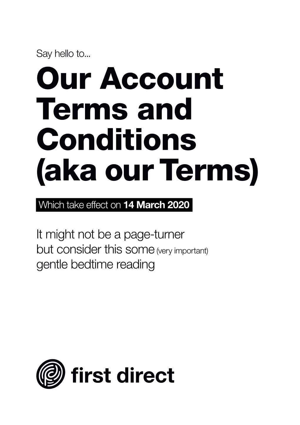 Our Account Terms and Conditions (Aka Our Terms)