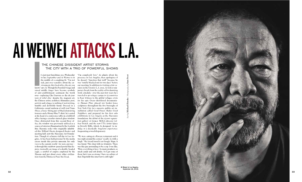 Ai Weiwei Attacks L.A. the Chinese Dissident Artist Storms the City with a Trio of Powerful Shows