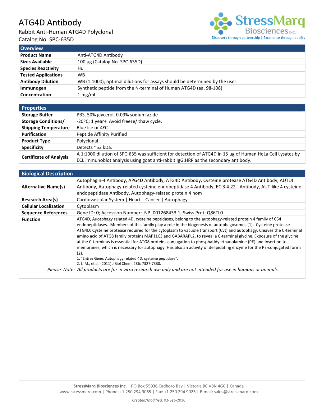 SPC-635D ATG4D Antibody.Docx