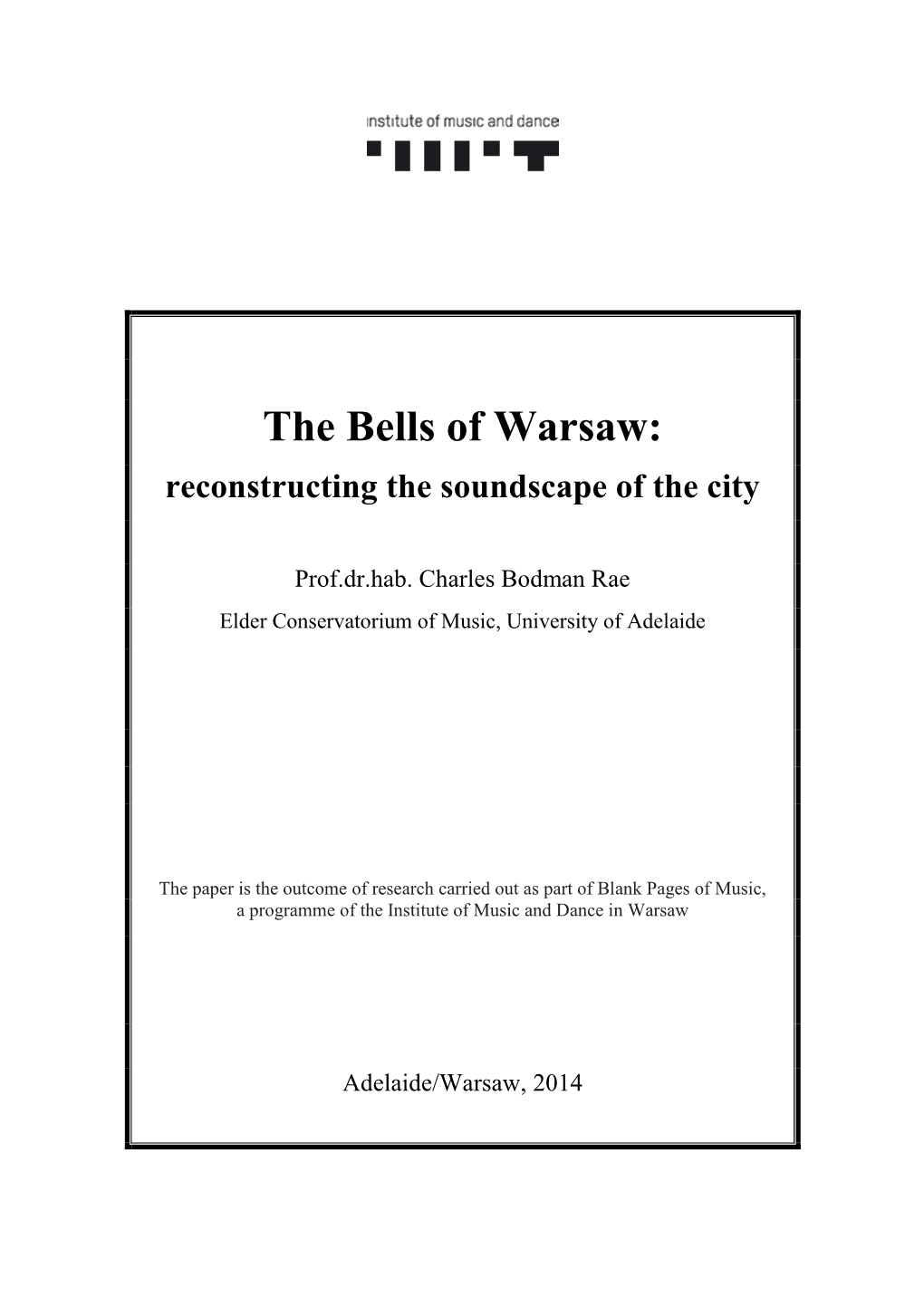 The Bells of Warsaw: Reconstructing the Soundscape of the City