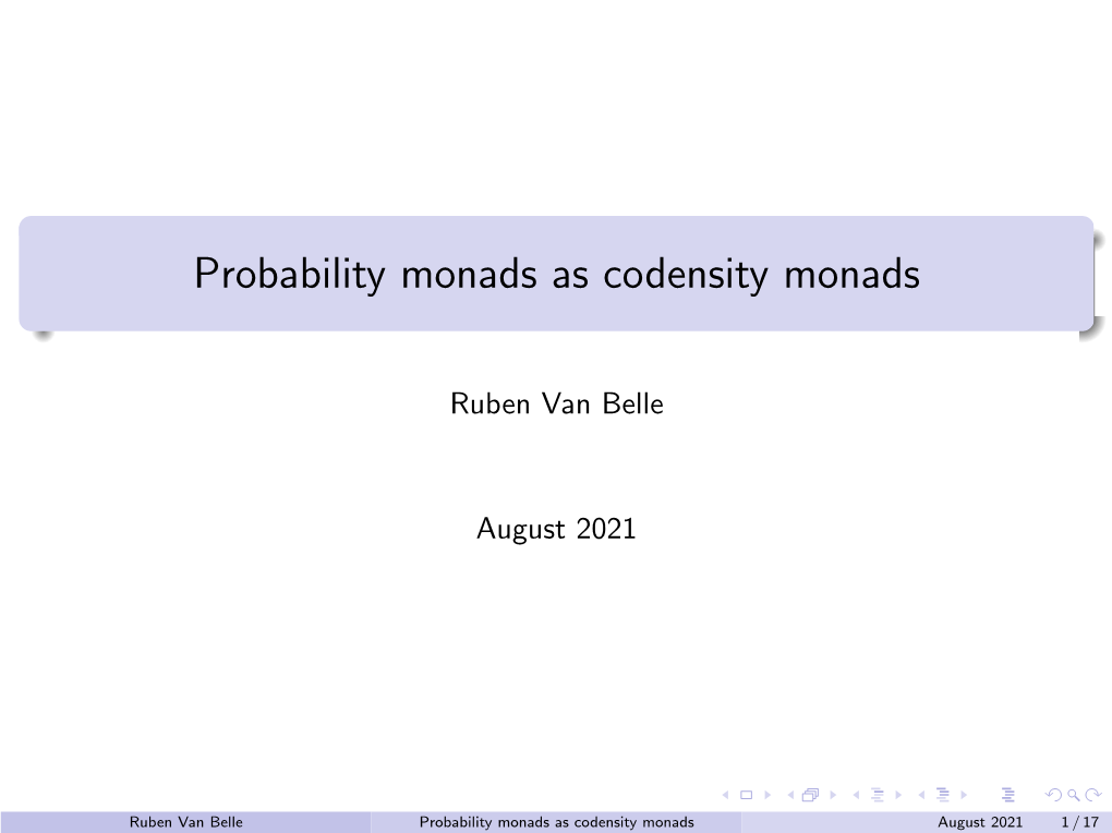 Probability Monads As Codensity Monads