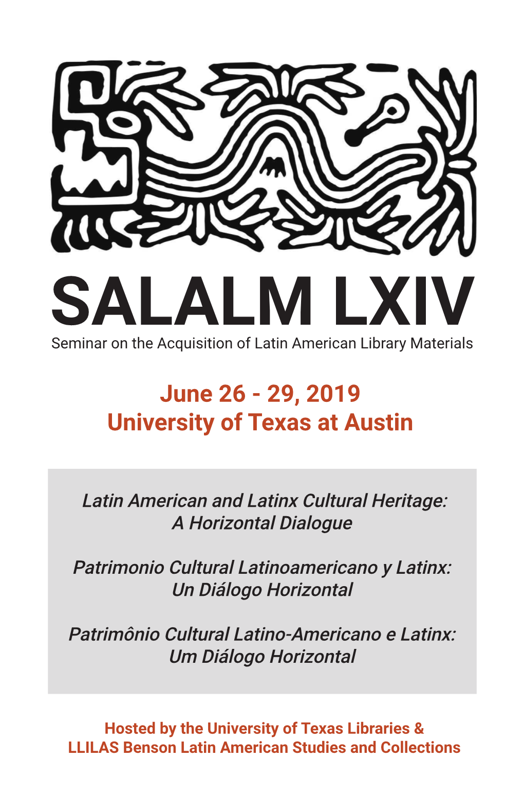 SALALM LXIV Seminar on the Acquisition of Latin American Library Materials