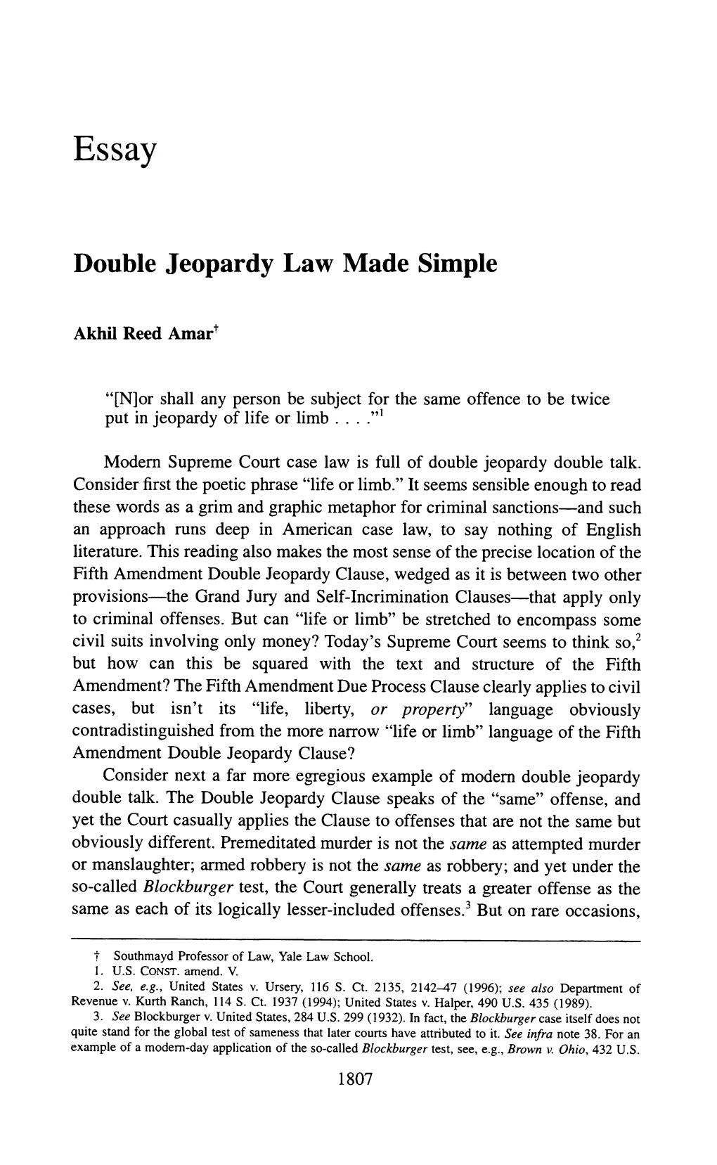 Double Jeopardy Law Made Simple