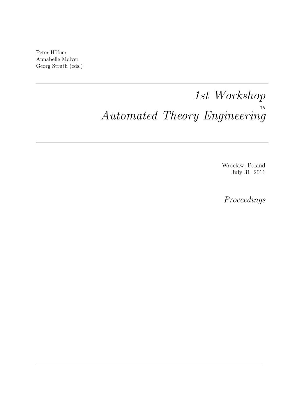 Automated Theory Engineering