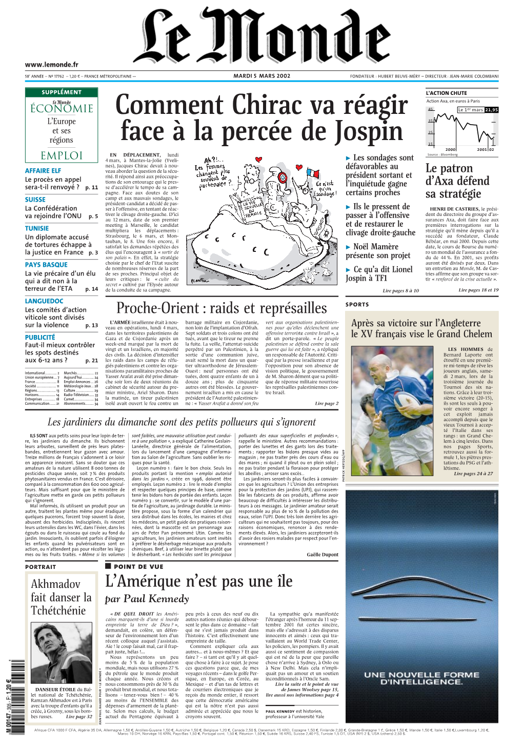 LE MONDE/PAGES&lt;UNE&gt;