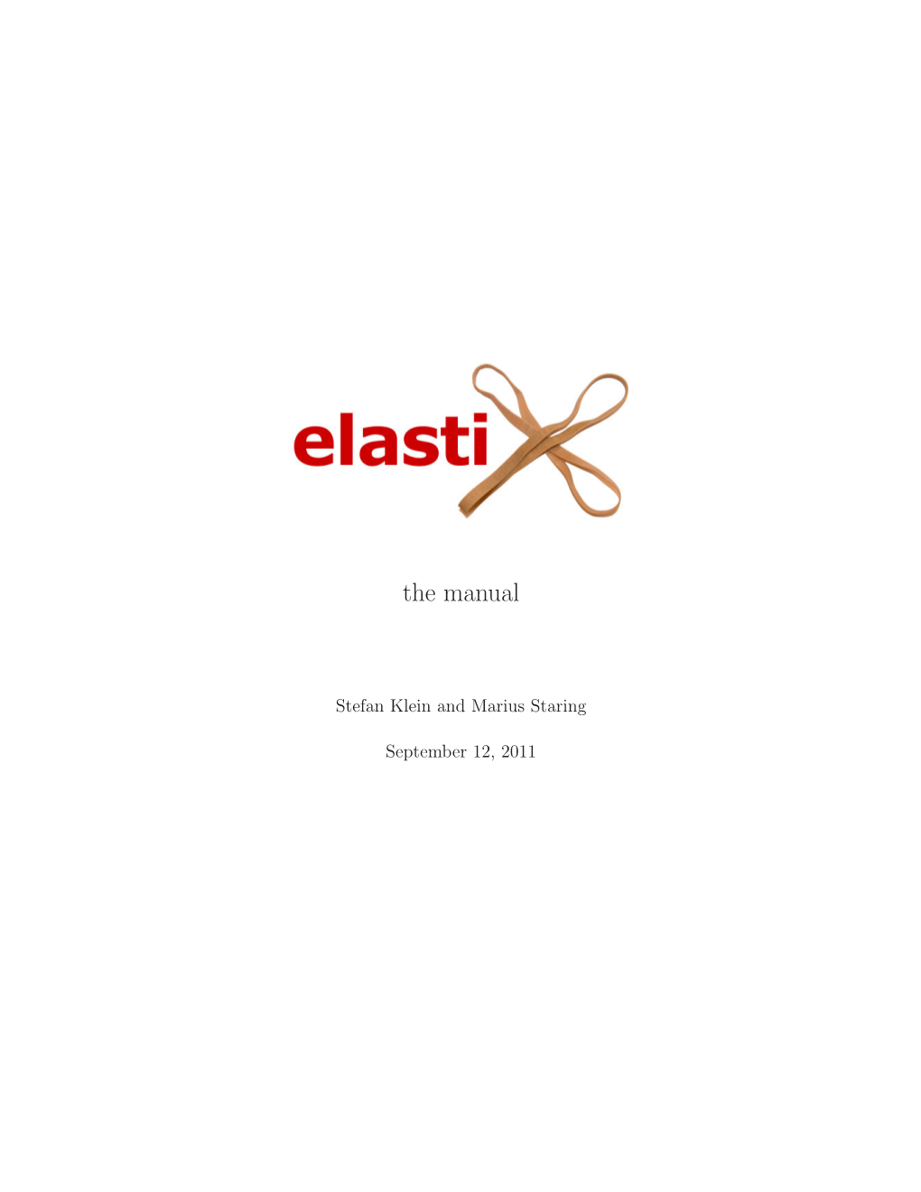 Elastix, the Manual