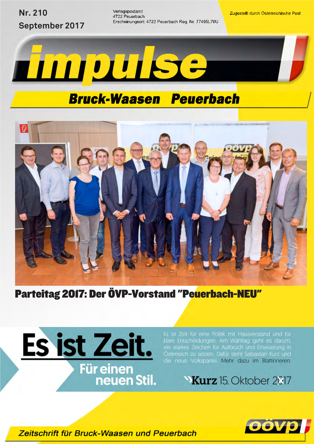 Parteitag 2017: Der ÖVP-Vorstand "Peuerbach-NEU"