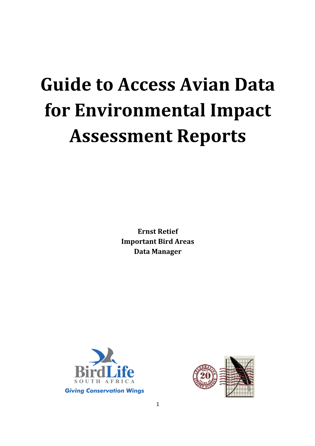 Guide to Access Avian Data for Environmental Impact Assessment Reports