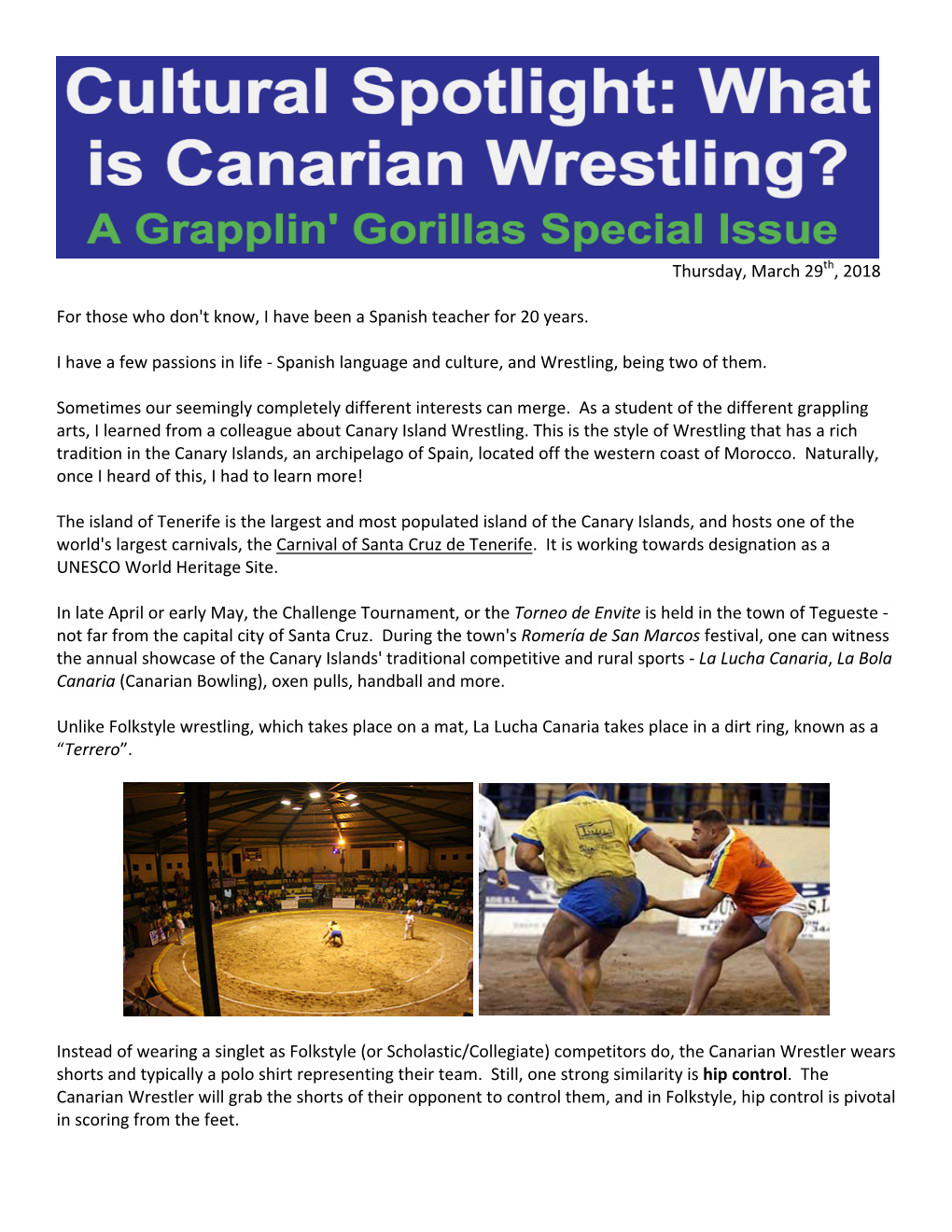 What Is La Lucha Canaria?