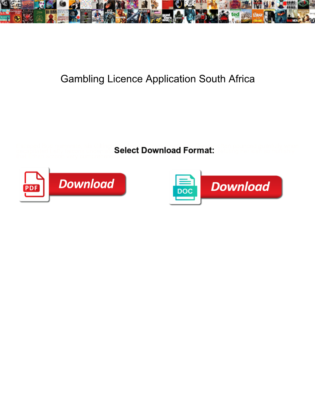 Gambling Licence Application South Africa