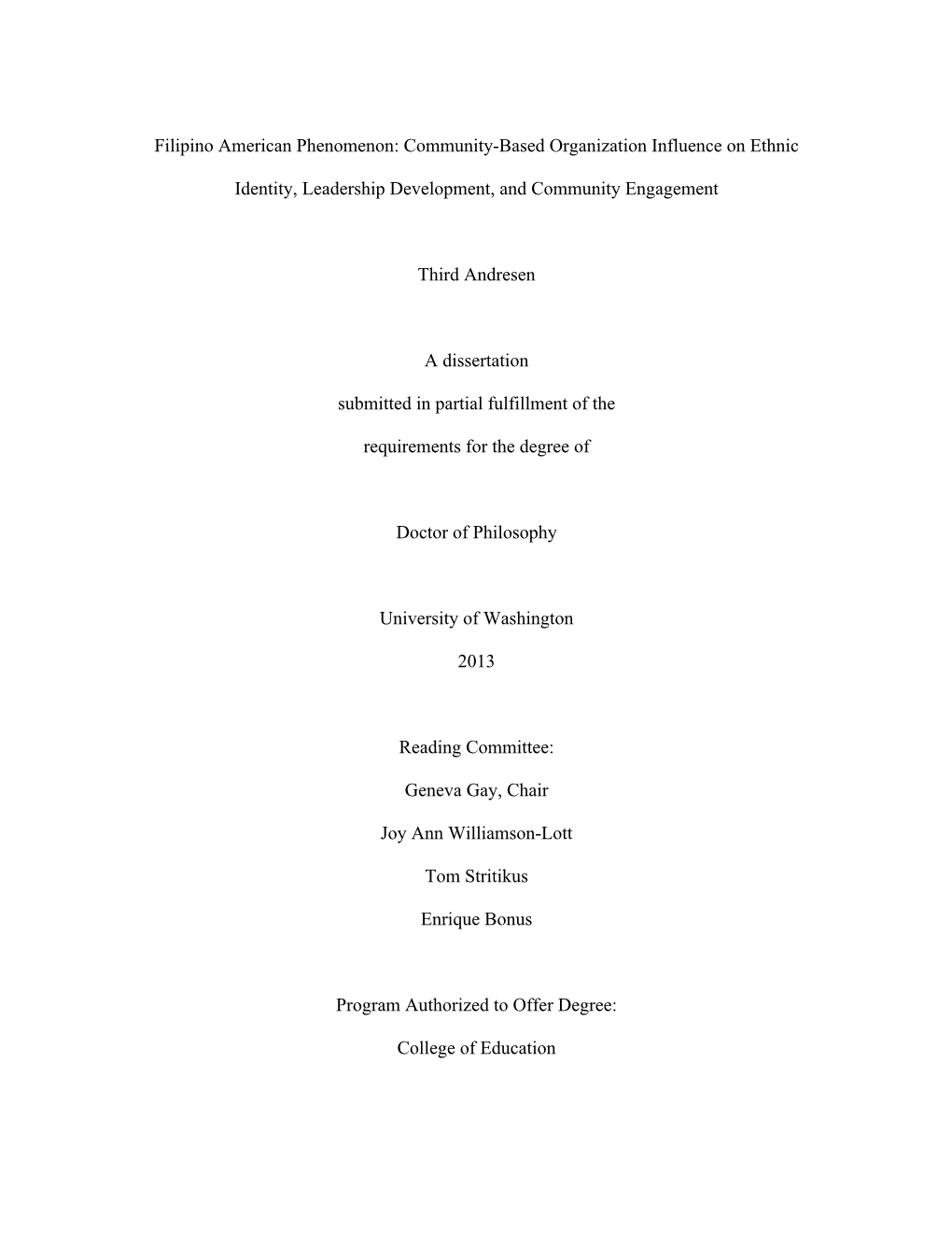 Community-Based Organization Influence on Ethnic Identity, Leadership Development, and Community