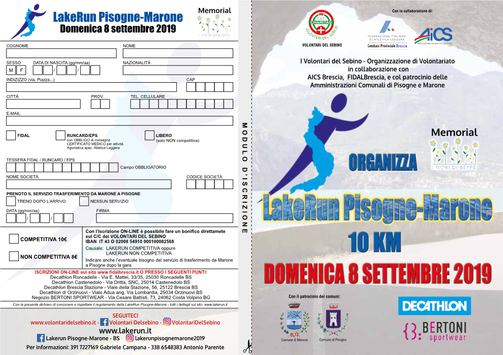 Lakerun Pisogne-Marone Domenica 8 Settembre 2019