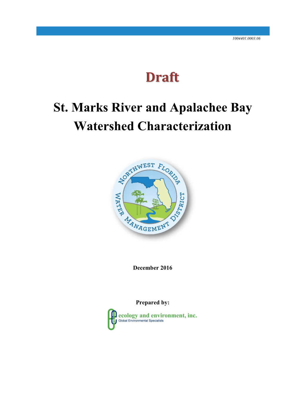 St. Marks River and Apalachee Bay Watershed Characterization