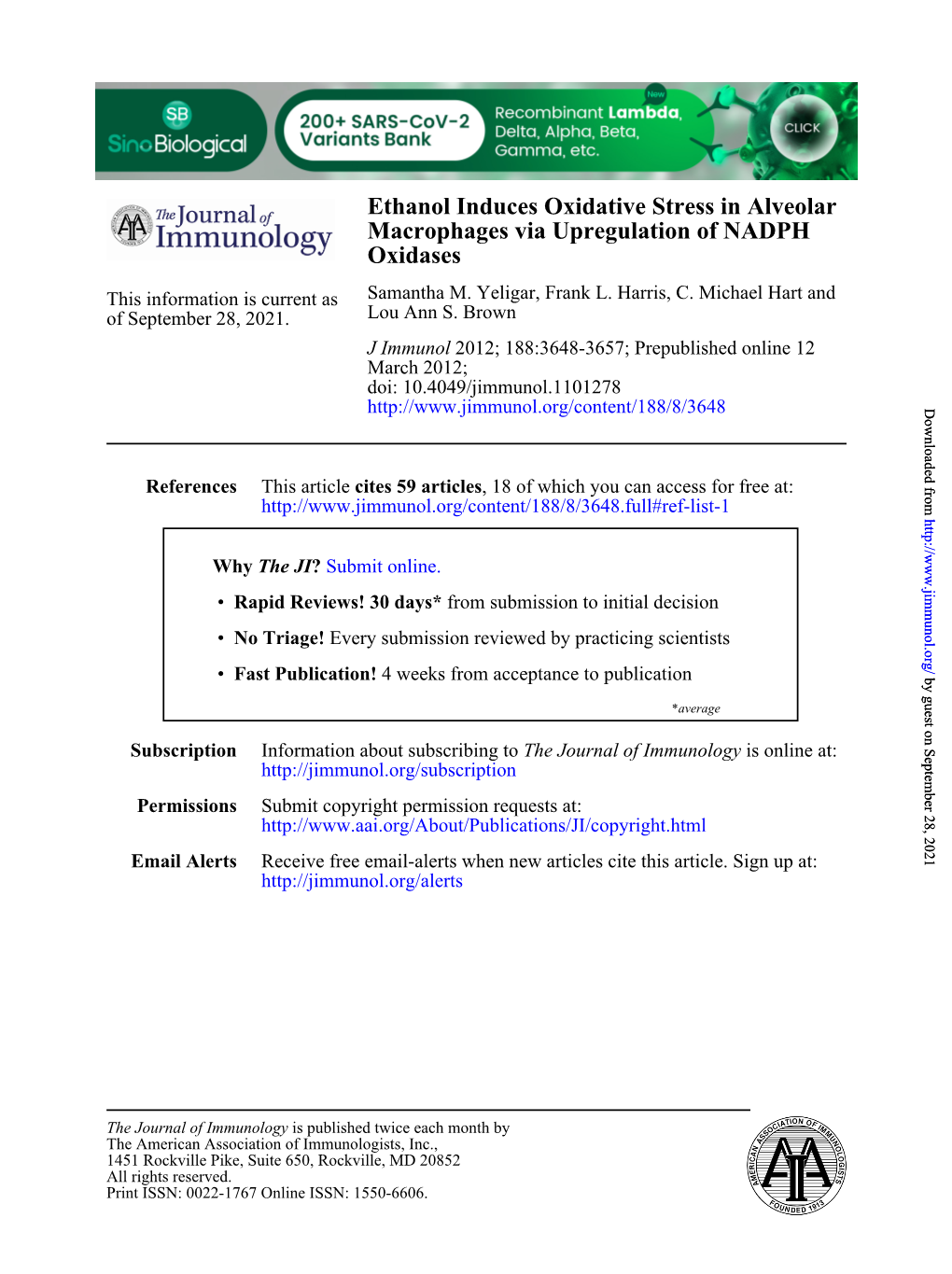 Oxidases Macrophages Via Upregulation of NADPH Ethanol