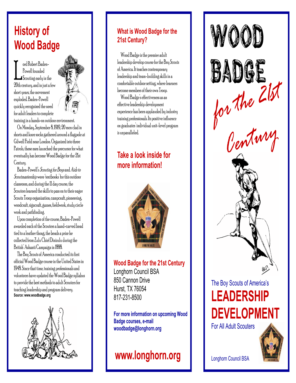 Wood Badge Generic Brochure.Pub