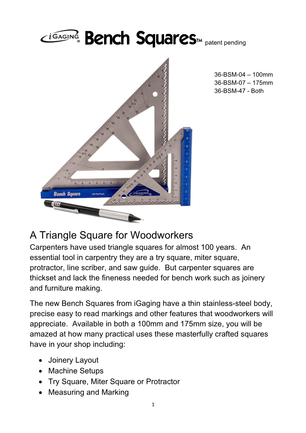 Metric Bench Square