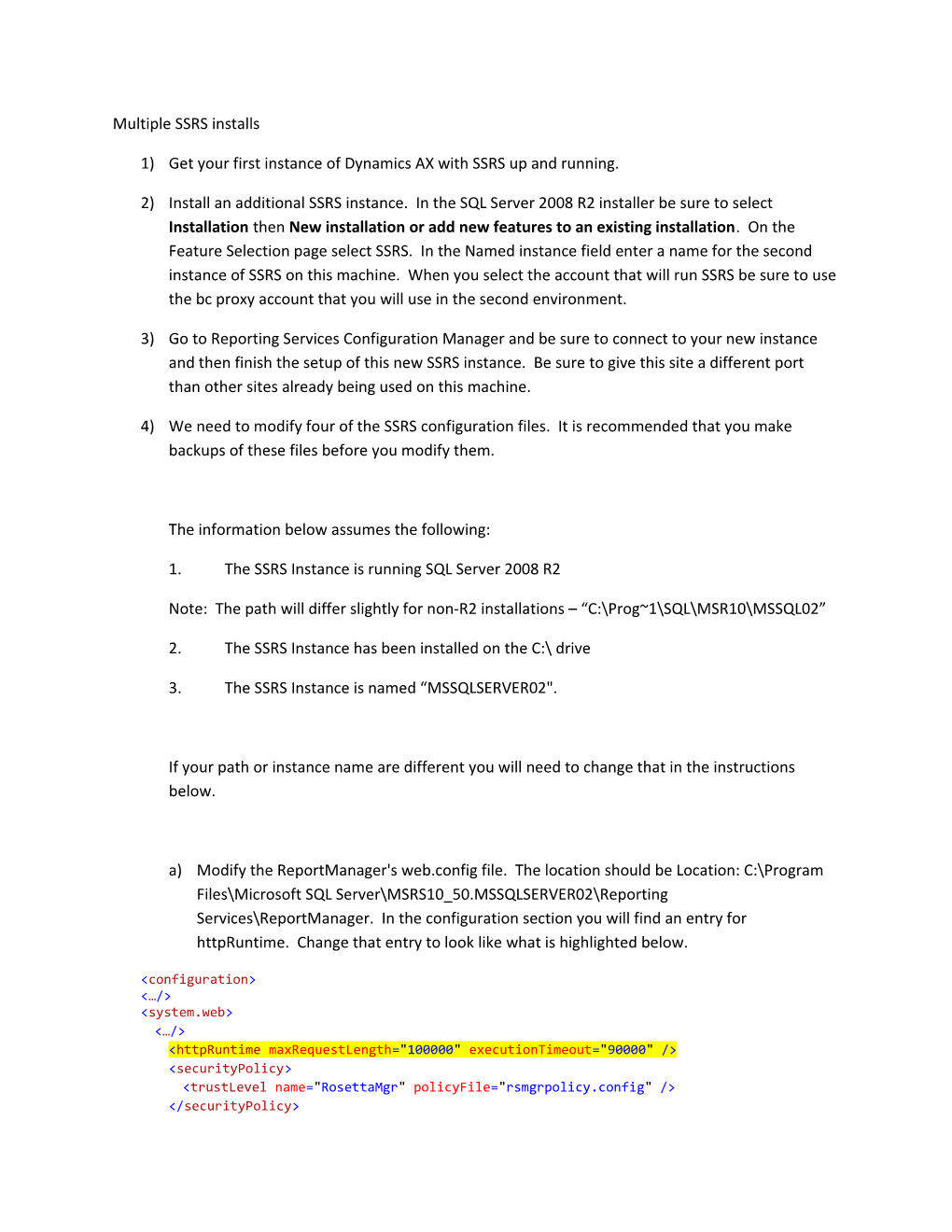 1)Get Your First Instance of Dynamics AX with SSRS up and Running