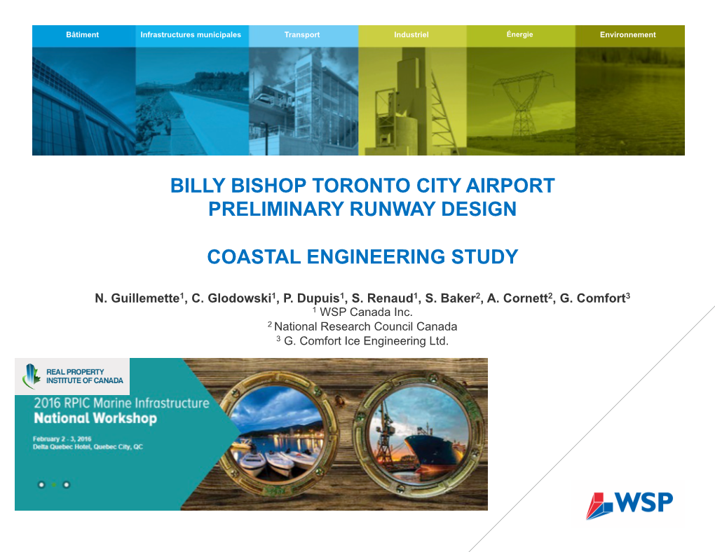 Billy Bishop Toronto City Airport Preliminary Runway Design